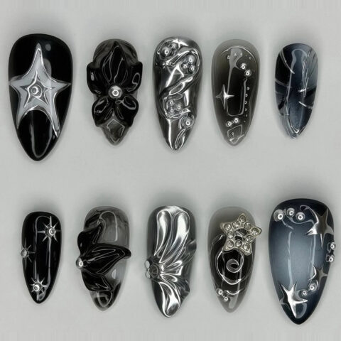 SS04 - Black Chrome Star Gothic