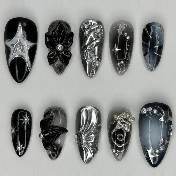 SS04 - Black Chrome Star Gothic