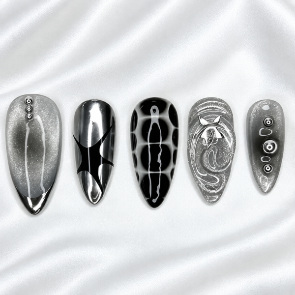 SS03 - Chrome Abstract Black Silver